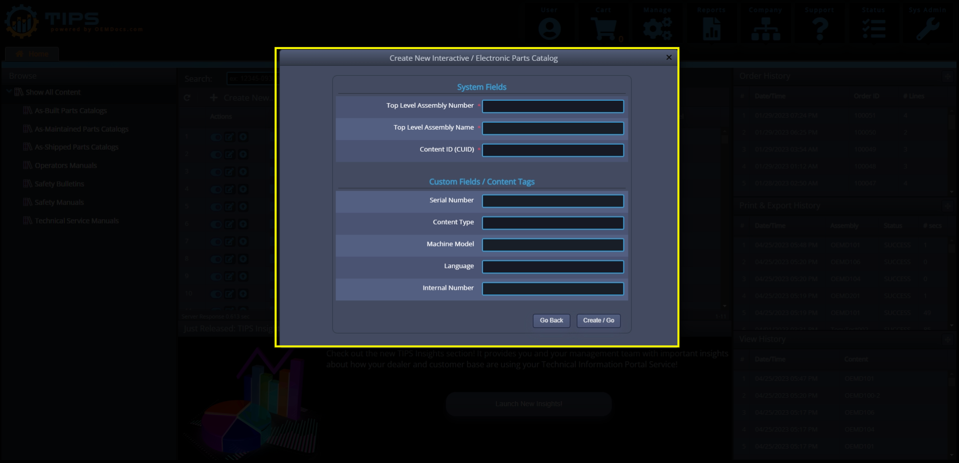 TIPS: Step 2b to Create an Electronic Parts Catalog