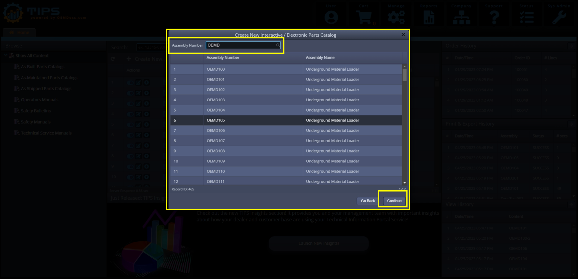 TIPS: Step 2a to Create an Electronic Parts Catalog