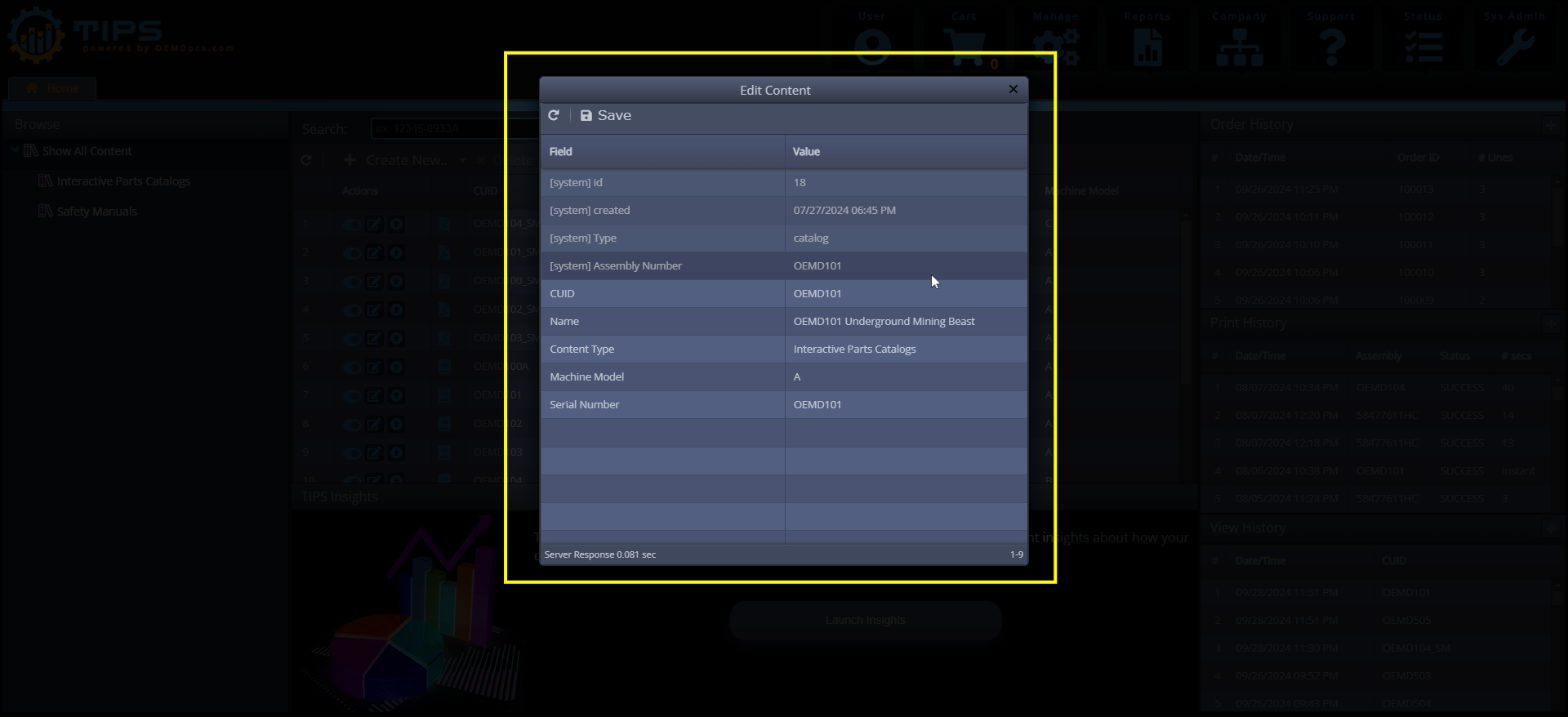 Editing Parts Catalog Metadata Step 2