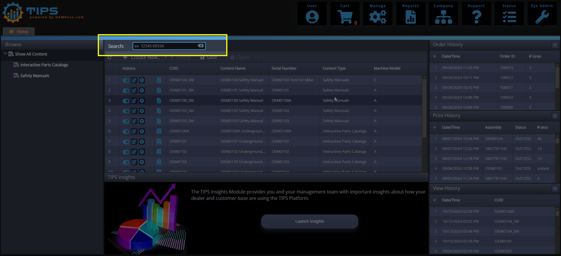 How to Search and Locate  Parts Catalog - Step 1